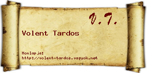 Volent Tardos névjegykártya
